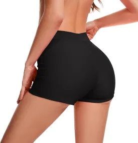 Bellecarrie Women High Waisted Swim Shorts Bikini Bottoms