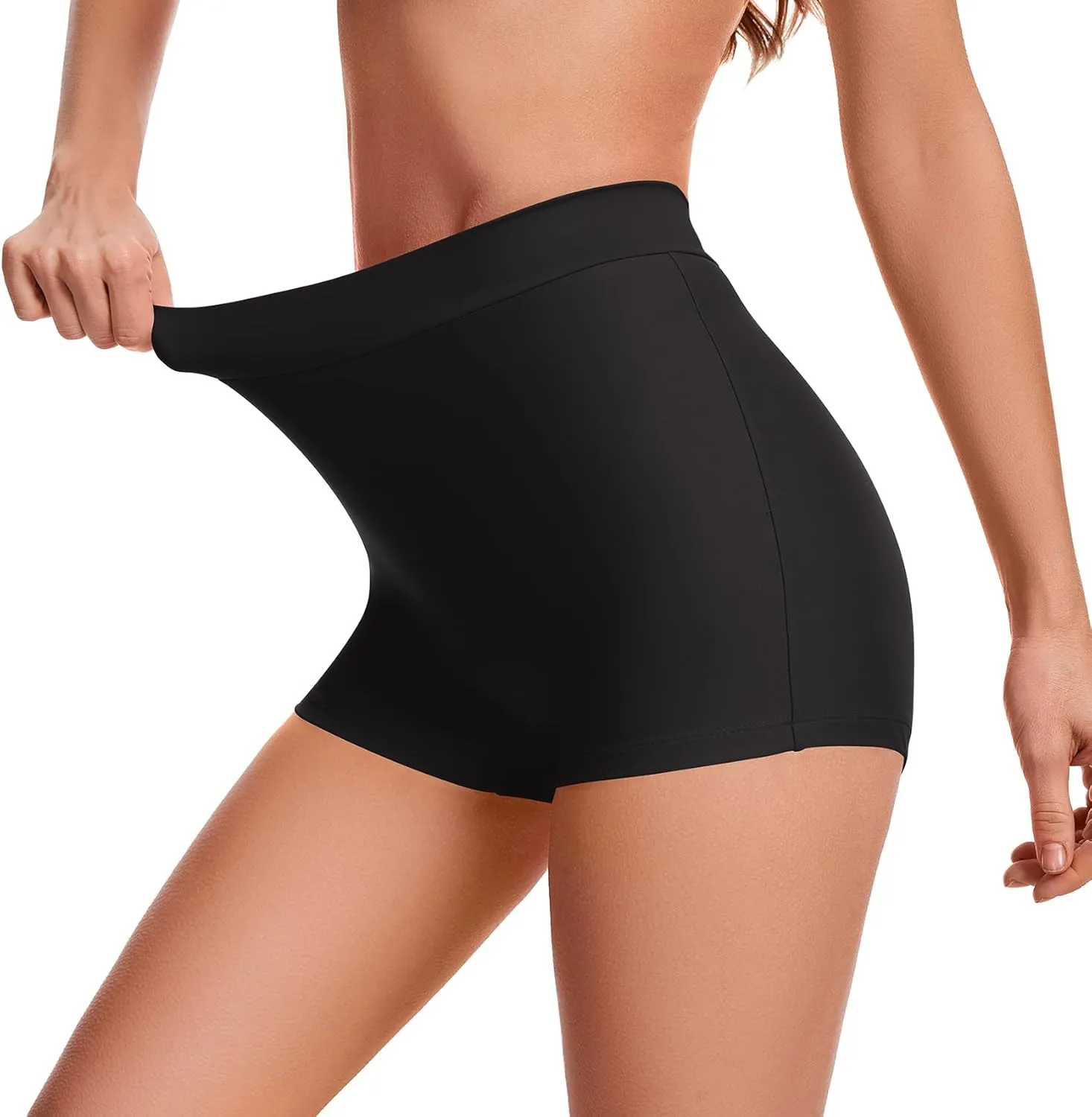 Bellecarrie Women High Waisted Swim Shorts Bikini Bottoms