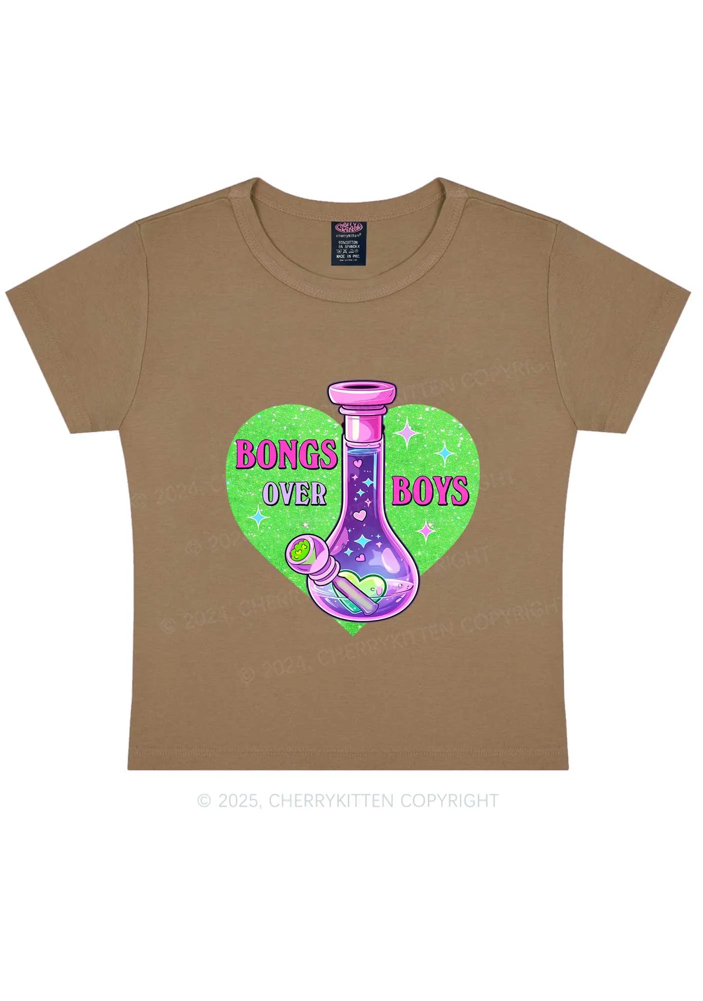 Bongs Over Boys Y2K Baby Tee Cherrykitten