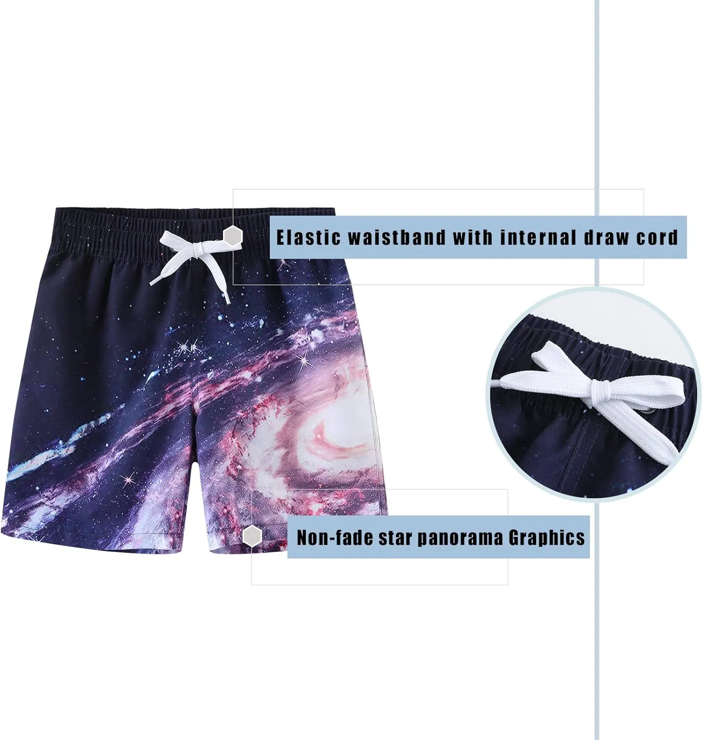 Boys Swim Trunks Quick Dry Swim Shorts for Kids Boys Board Shorts Beach Surfing Swimwear 3-16 Years