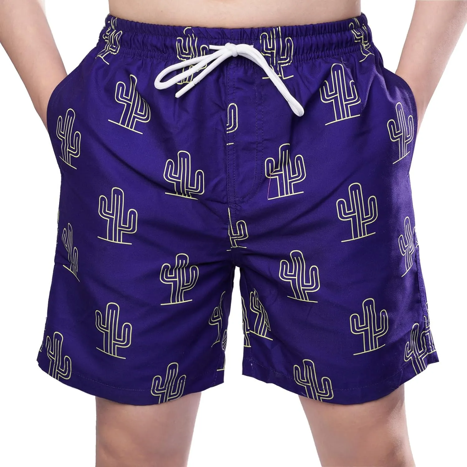 Boys Swim Trunks with Compression Liner Swim Shorts Quick Dry Swimming Trunks with Pockets 5-18 Years