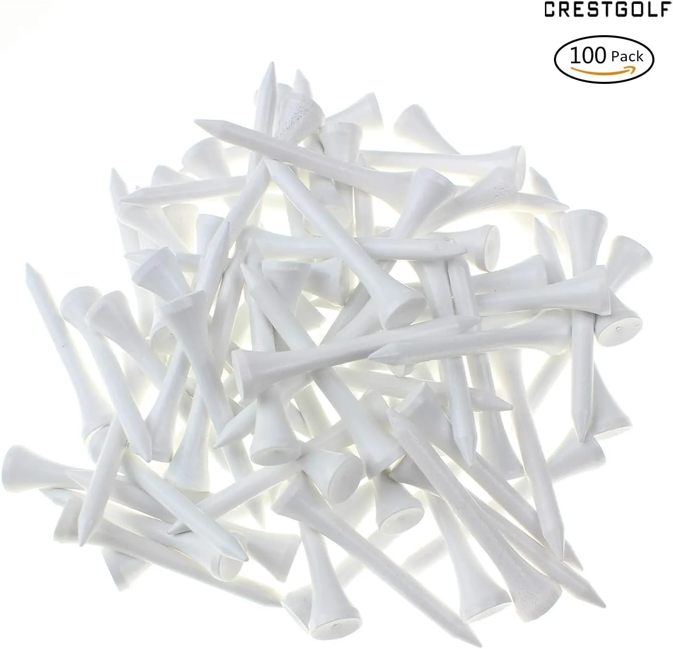 Crestgolf Professional 2 1/8" Deluxe Wood Golf Tees 100pcs