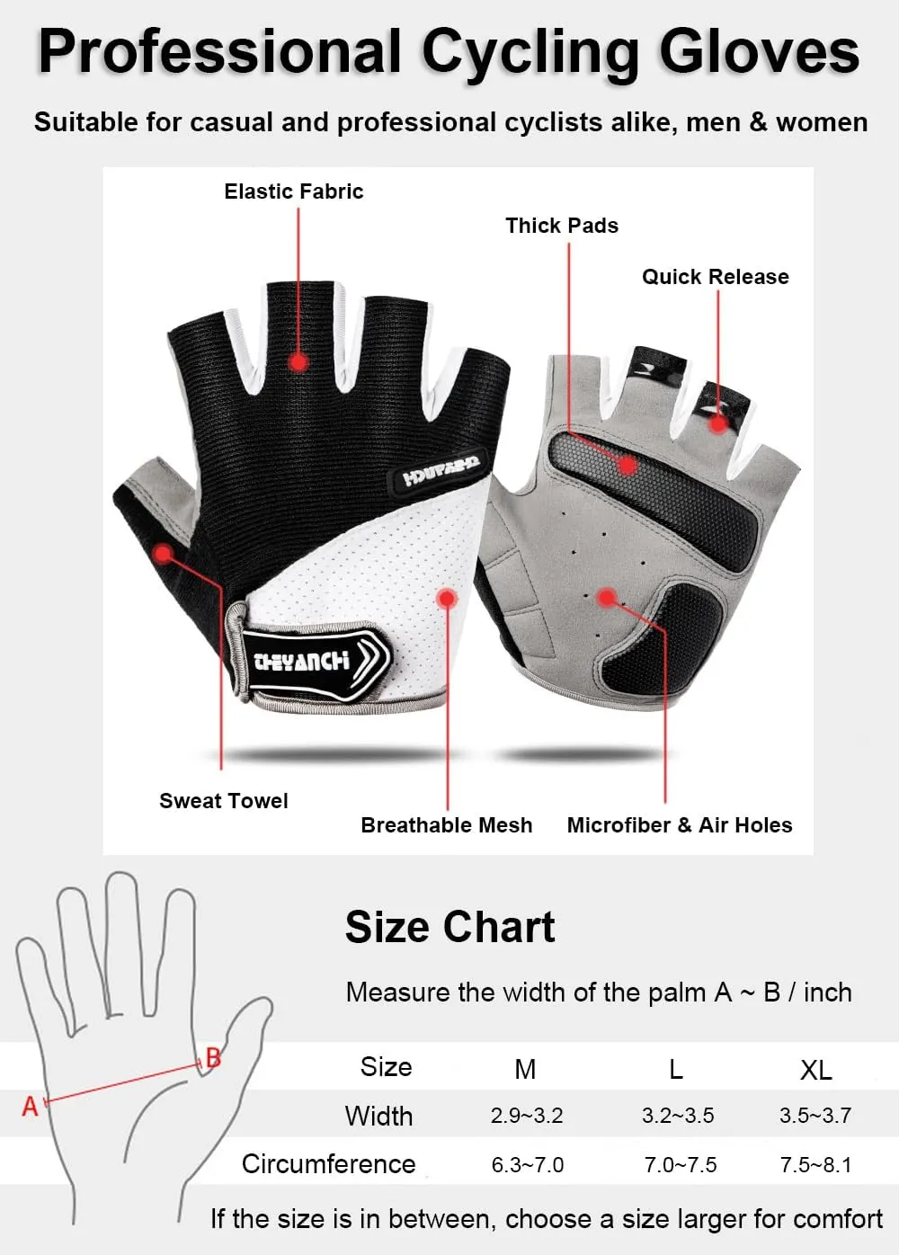 Cycling Gloves for Men Women Bike Gloves for Men Cycling, Paded Dirt Bike Glove Biking Glove for Men Women Bicycle Accessories, Guantes para Bicicleta Hombre Guantes Ciclismo Hombre