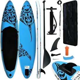 Inflatable Stand Up Paddleboard Set, Puncture-Proof and Easy to Inflate, Stable Design for Adults, Blue