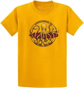 Joes Surf Shop Men's Octopus Meets Surfboard Logo Heavyweight Tees - Reg, Big & Tall