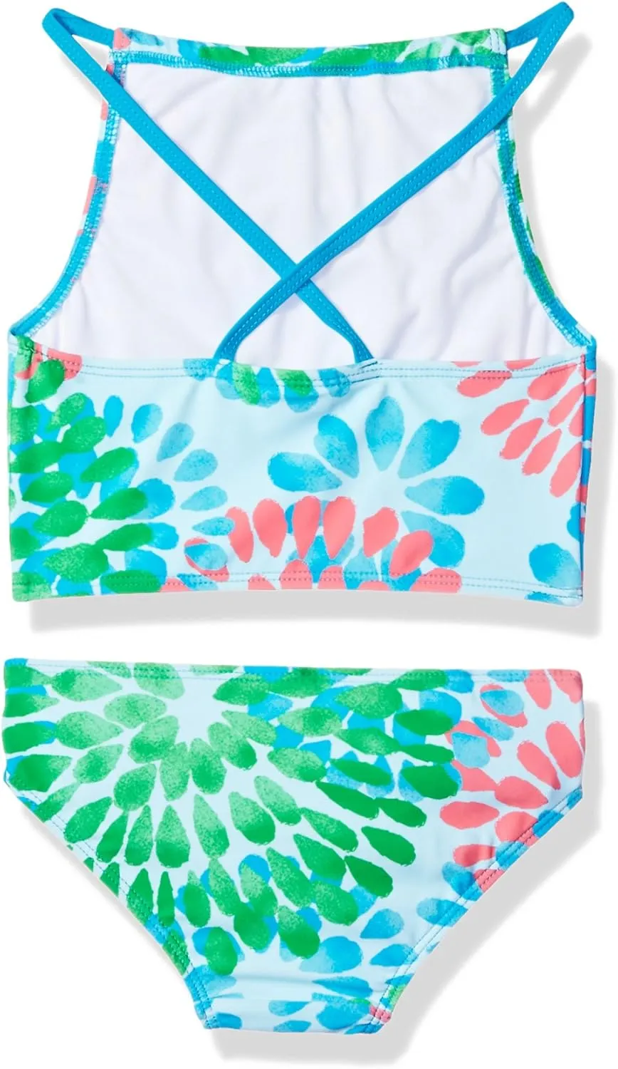 Kanu Surf Girls' Daisy UPF 50 Beach Sport Halter Tankini 2-Piece Swimsuit