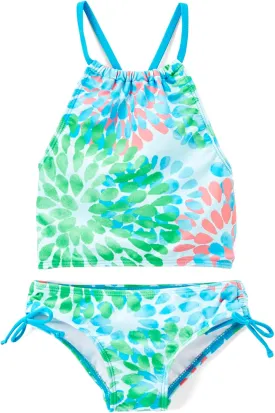 Kanu Surf Girls' Daisy UPF 50 Beach Sport Halter Tankini 2-Piece Swimsuit