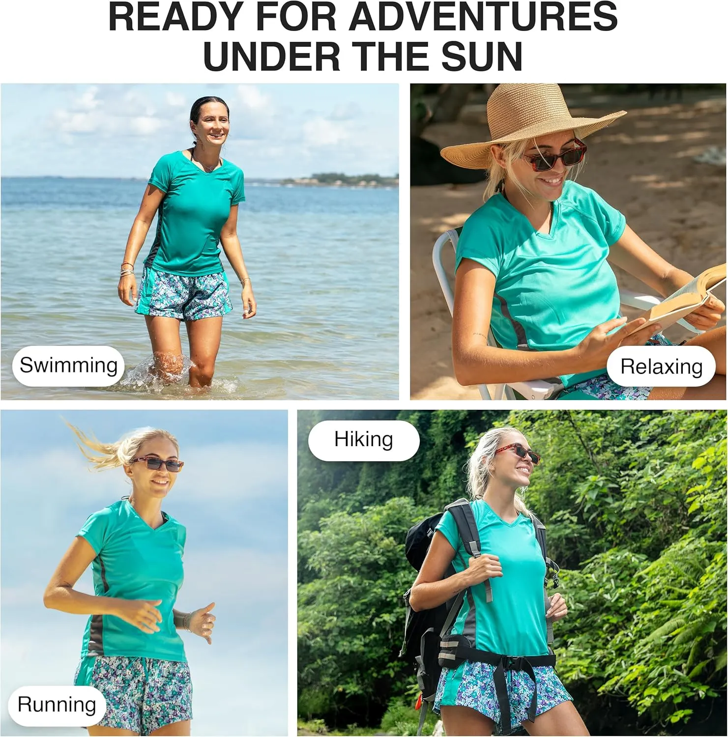 Kanu Surf Women's Plus-Size Solid UPF 50  Swim Shirt Rashguard