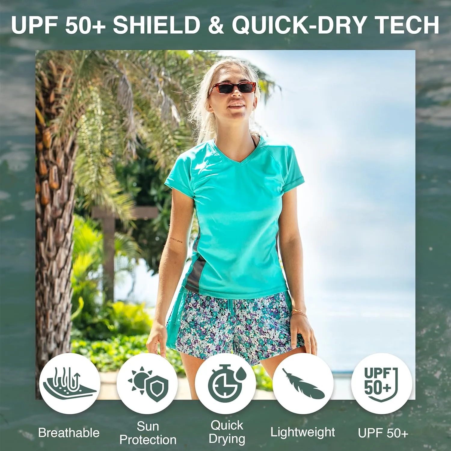 Kanu Surf Women's Plus-Size Solid UPF 50  Swim Shirt Rashguard
