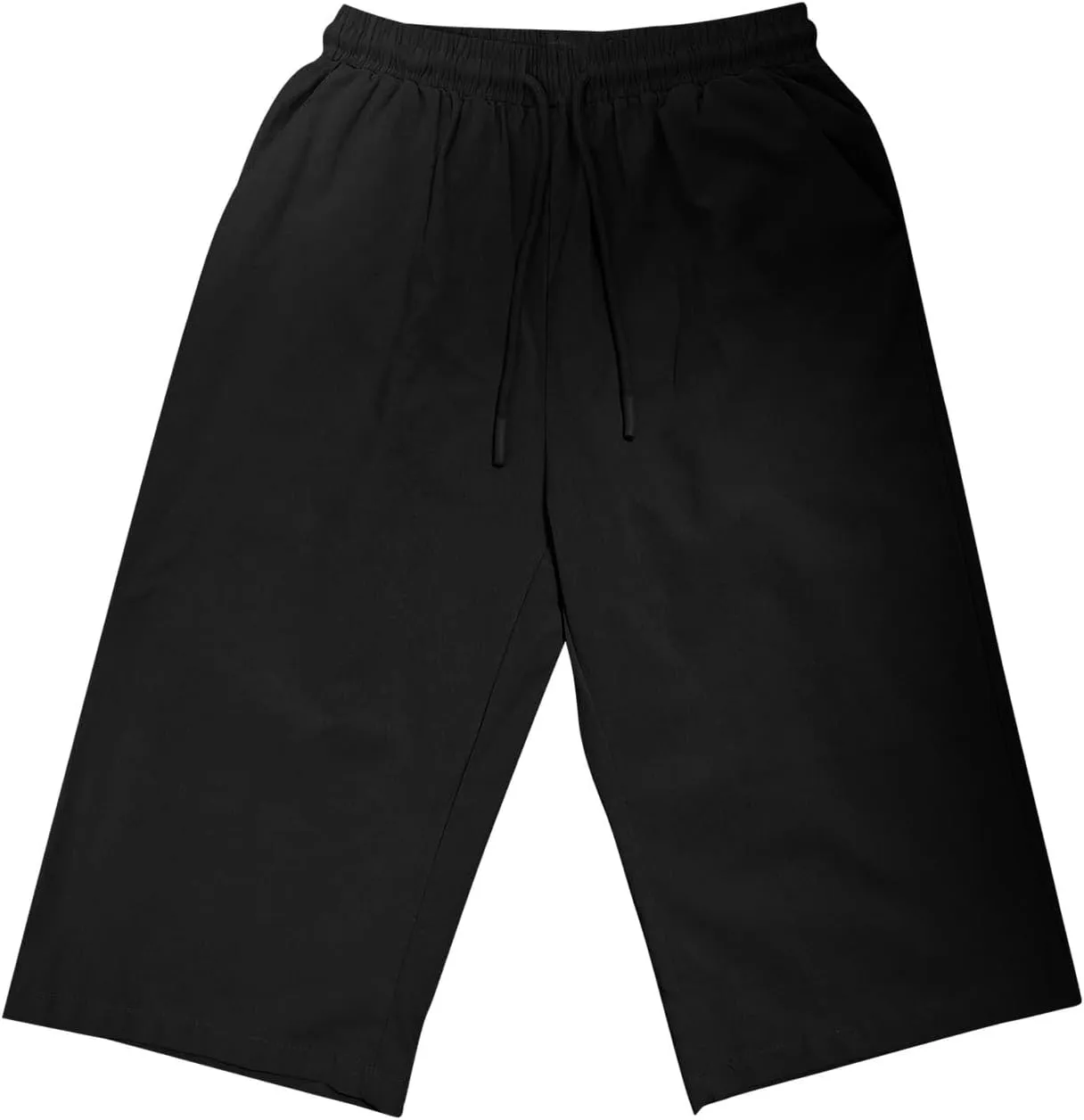 Linen Bermuda Shorts for Women Knee Length Summer Casual Drawstring High Waisted Gym Short Pants with Pockets
