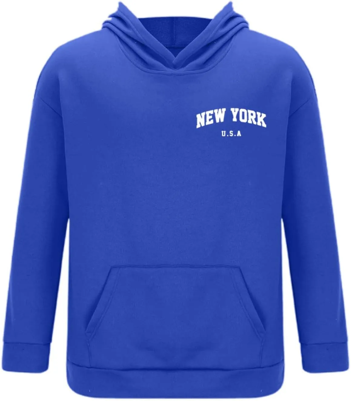 Men's Hooded Tracksuit 2 Piece Set Casual New York Letter Print Athletic Outfit with Jogger Pants Sweatsuits Sets