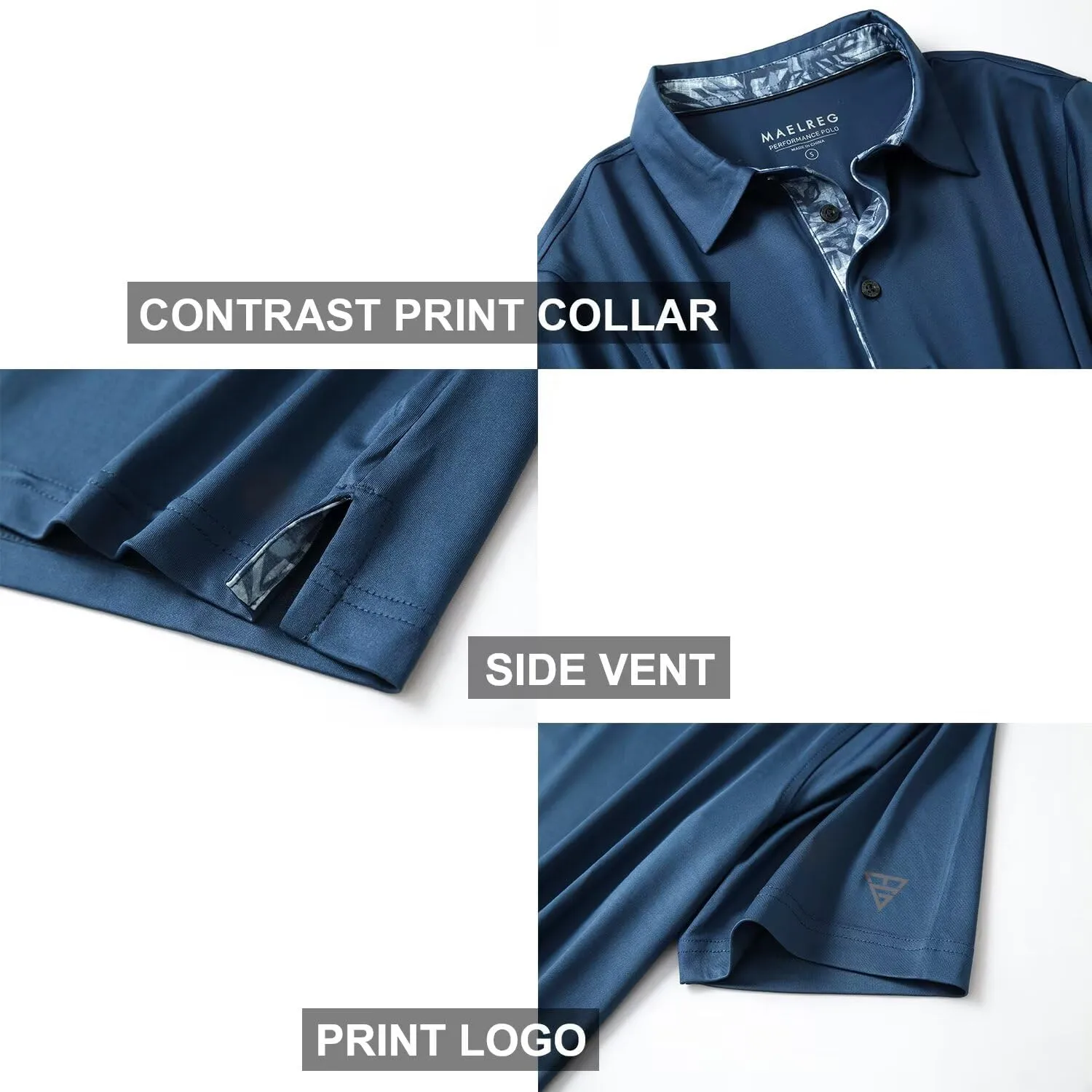 Mens Polo Shirts Short and Long Sleeve Casual Solid Stylish Dry Fit Performance Designed Collared Golf Polo Shirts for Men