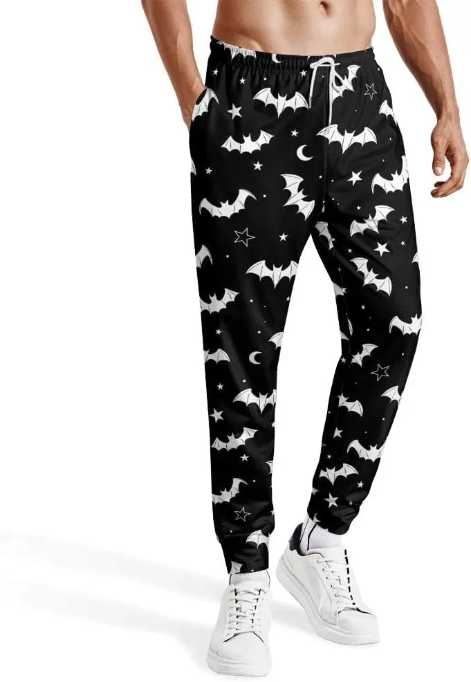 Mens Sweatpants 80s 90s Retro Joggers Sports Funny Workout Party Gym Pants with Pockets