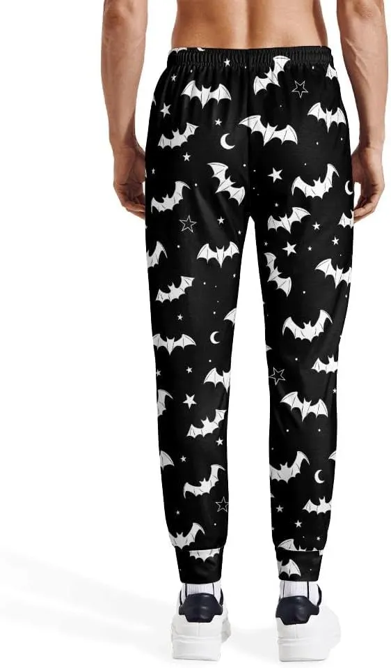 Mens Sweatpants 80s 90s Retro Joggers Sports Funny Workout Party Gym Pants with Pockets