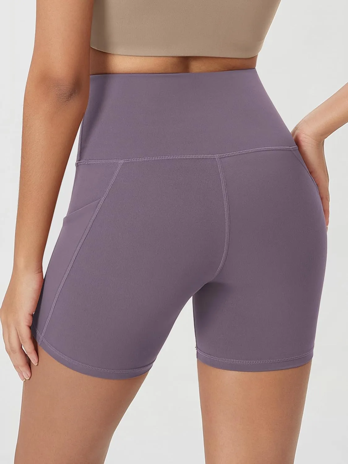 ODODOS Women's Tummy Control Biker Shorts 2.0 with Pockets High Waist Athletic Workout Yoga Shorts-3.5''/ 5"/ 8" / 10" Inseam