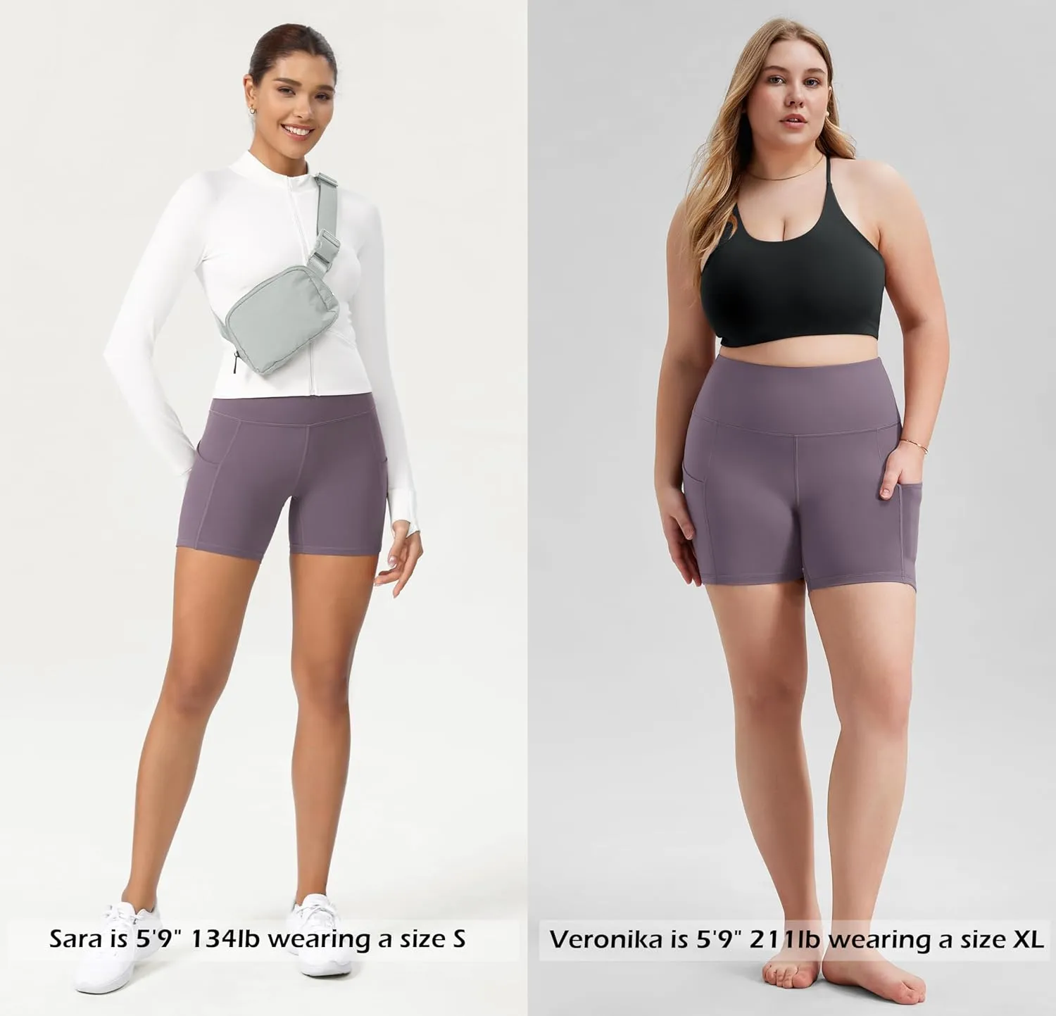 ODODOS Women's Tummy Control Biker Shorts 2.0 with Pockets High Waist Athletic Workout Yoga Shorts-3.5''/ 5"/ 8" / 10" Inseam