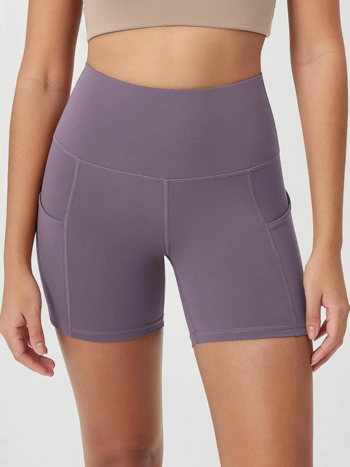 ODODOS Women's Tummy Control Biker Shorts 2.0 with Pockets High Waist Athletic Workout Yoga Shorts-3.5''/ 5"/ 8" / 10" Inseam
