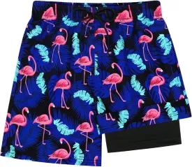 Olreco Youth Boys Swim Trunks with Compression Liner Boys Bathing Suit for Kids Swimsuits Teen Quick Dry Kids Board Shorts