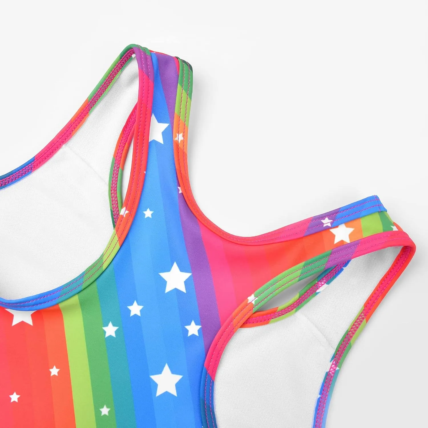 Uhnice Girls Swimsuit Two Piece Tankini Swimwear with Boyshort