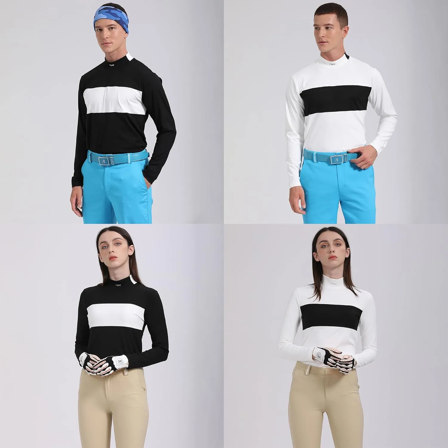 Warmth Base-Layer Thermal Shirt Long Sleeve Mock-Neck Heating Underwear or Outerwear for Women
