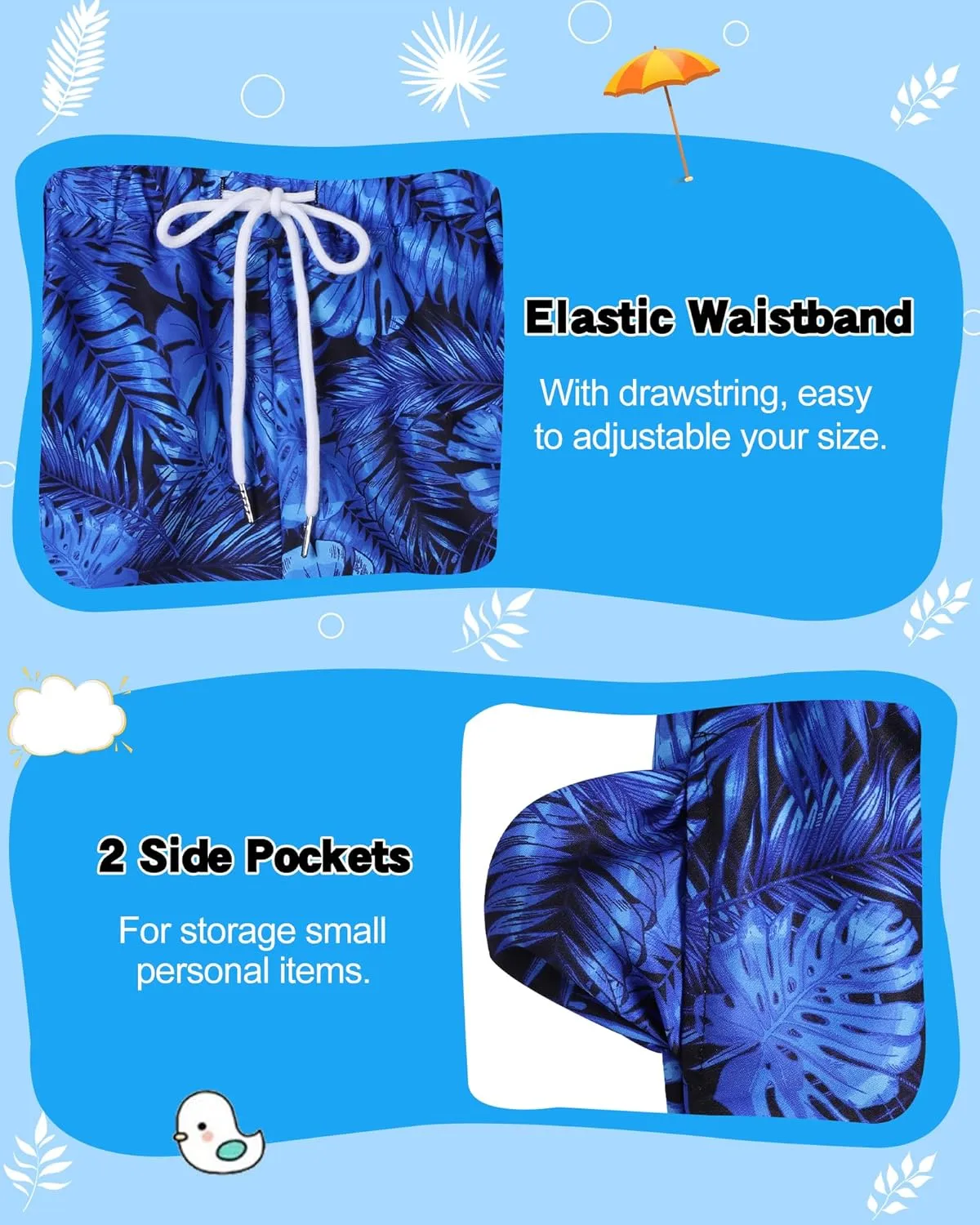 Youth Boys Swim Trunks with Compression Liner Swim Shorts Quick Dry Swimming Trunks Teen Kids Swimsuit Board Shorts